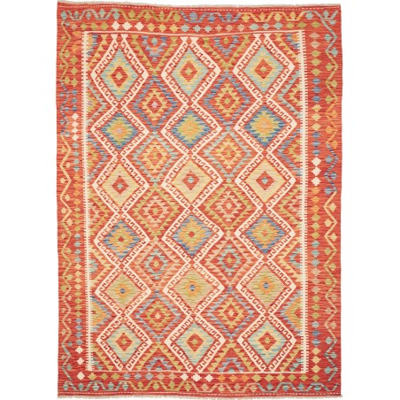 Tappeto Kilim Afghanistan arancione marrone 169x246