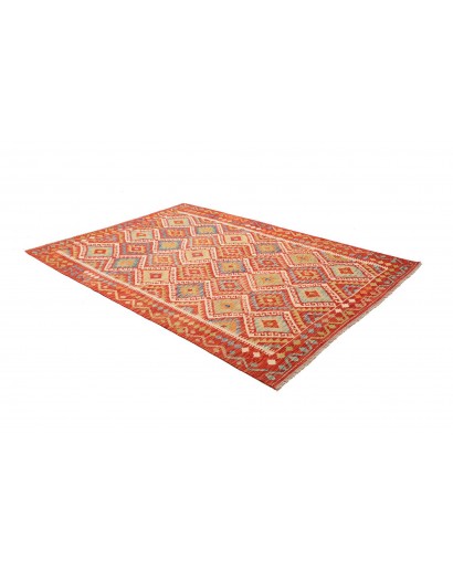 Tappeto Kilim Afghanistan arancione marrone 169x246