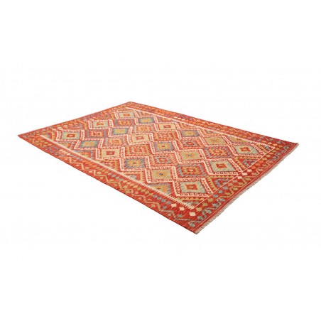 Tappeto Kilim Afghanistan arancione marrone 169x246
