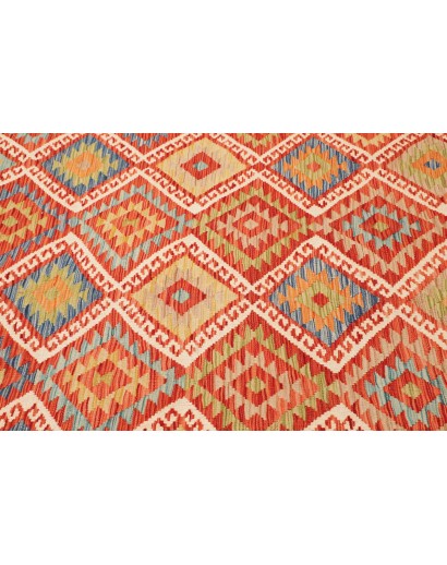 Tappeto Kilim Afghanistan arancione marrone 169x246