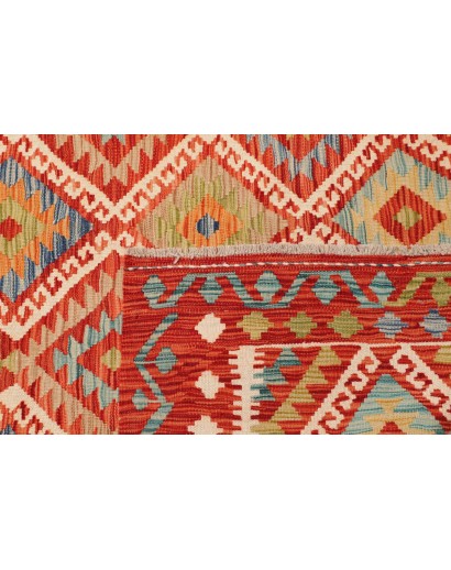 Tappeto Kilim Afghanistan arancione marrone 169x246