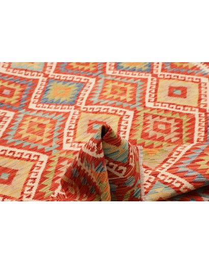 Tappeto Kilim Afghanistan arancione marrone 169x246