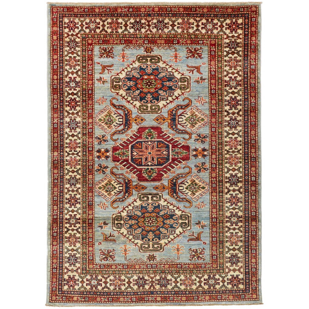 Tappeto Kazak Fine Pakistan marrone 124x174 Tappeto Kazak Fine Pakistan marrone 124x174