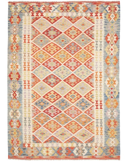 Tappeto Kilim Afghanistan beige rosso 178x247
