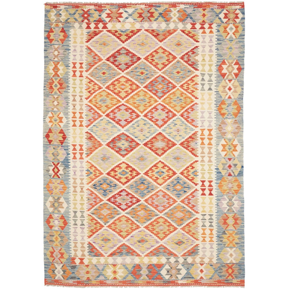 Tappeto Kilim Afghanistan beige rosso 178x247
