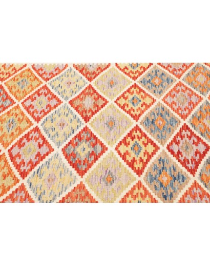 Tappeto Kilim Afghanistan beige rosso 178x247
