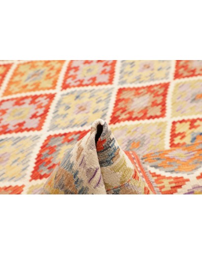 Tappeto Kilim Afghanistan beige rosso 178x247