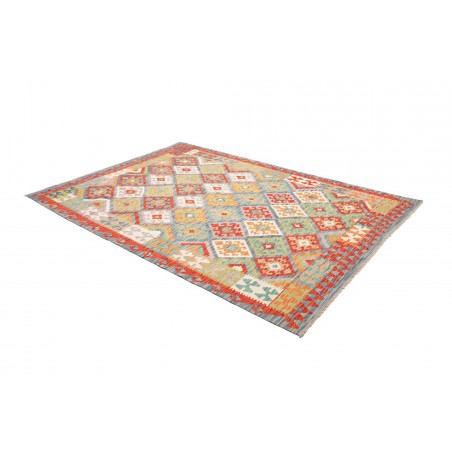 Tappeto Kilim Afghanistan marrone azzurro 172x244