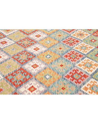 Tappeto Kilim Afghanistan marrone azzurro 172x244