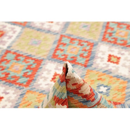 Tappeto Kilim Afghanistan marrone azzurro 172x244