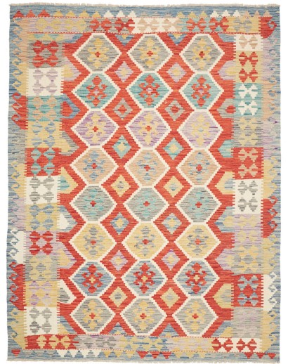 Tappeto Kilim Afghanistan marrone rosso 176x236