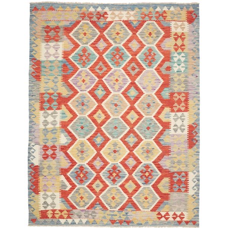 Tappeto Kilim Afghanistan marrone rosso 176x236