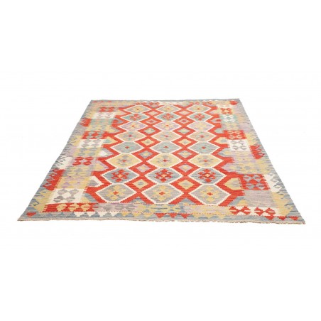 Tappeto Kilim Afghanistan marrone rosso 176x236