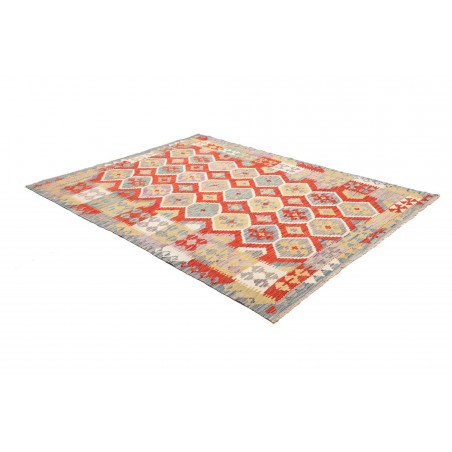 Tappeto Kilim Afghanistan marrone rosso 176x236