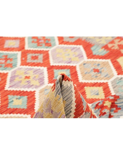 Tappeto Kilim Afghanistan marrone rosso 176x236