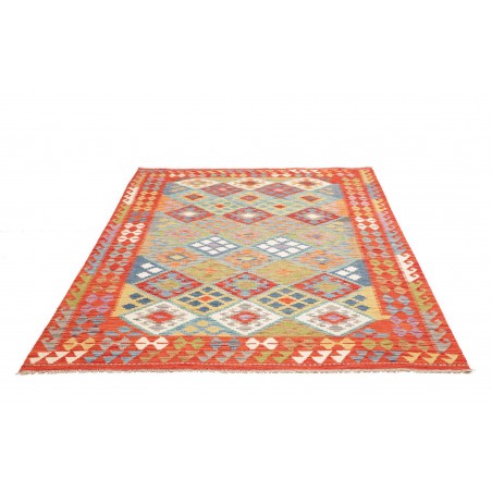 Tappeto Kilim Afghanistan marrone bianco 170x245