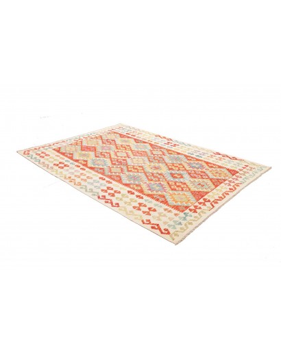 Tappeto Kilim Afghanistan giallo rosso 176x242