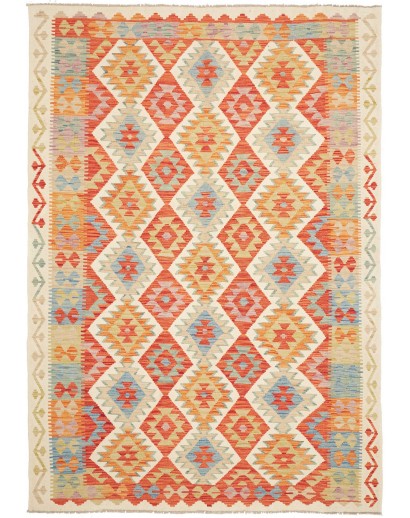 Tappeto Kilim Afghanistan marrone giallo 179x254