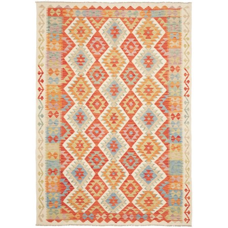 Tappeto Kilim Afghanistan marrone giallo 179x254