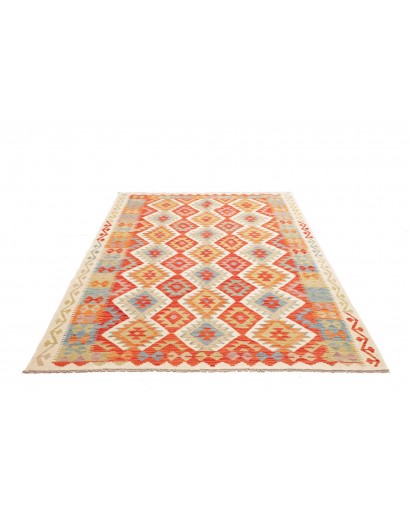 Tappeto Kilim Afghanistan marrone giallo 179x254