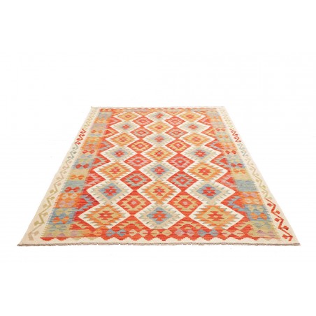 Tappeto Kilim Afghanistan marrone giallo 179x254