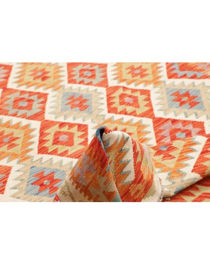 Tappeto Kilim Afghanistan marrone giallo 179x254