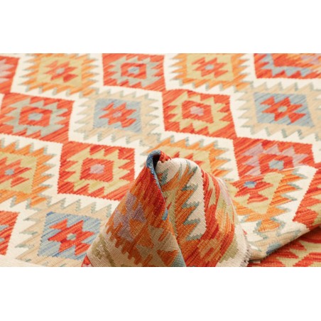 Tappeto Kilim Afghanistan marrone giallo 179x254