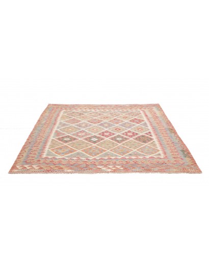 Tappeto Kilim Afghanistan marrone bianco 196x199