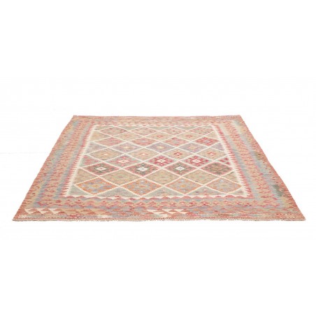Tappeto Kilim Afghanistan marrone bianco 196x199