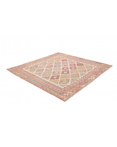 Tappeto Kilim Afghanistan marrone bianco 196x199