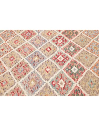 Tappeto Kilim Afghanistan marrone bianco 196x199