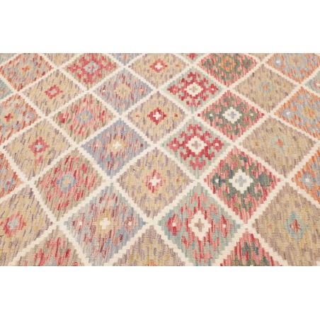 Tappeto Kilim Afghanistan marrone bianco 196x199
