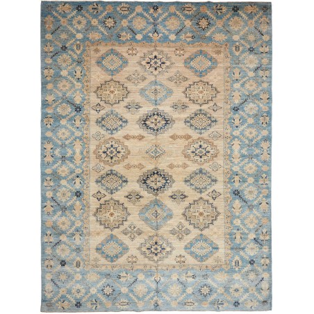 Tappeto Kazak Fine Pakistan azzurro beige 260x355