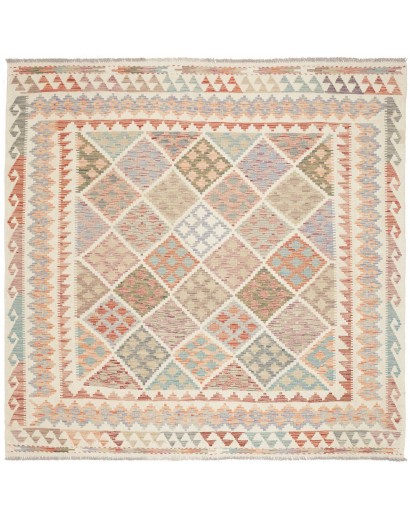 Tappeto Kilim Afghanistan beige marrone 206x198