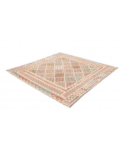 Tappeto Kilim Afghanistan beige marrone 206x198