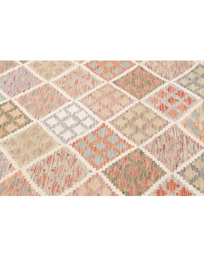 Tappeto Kilim Afghanistan beige marrone 206x198