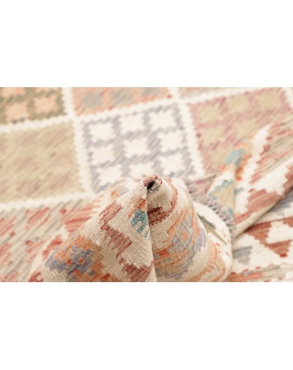 Tappeto Kilim Afghanistan beige marrone 206x198