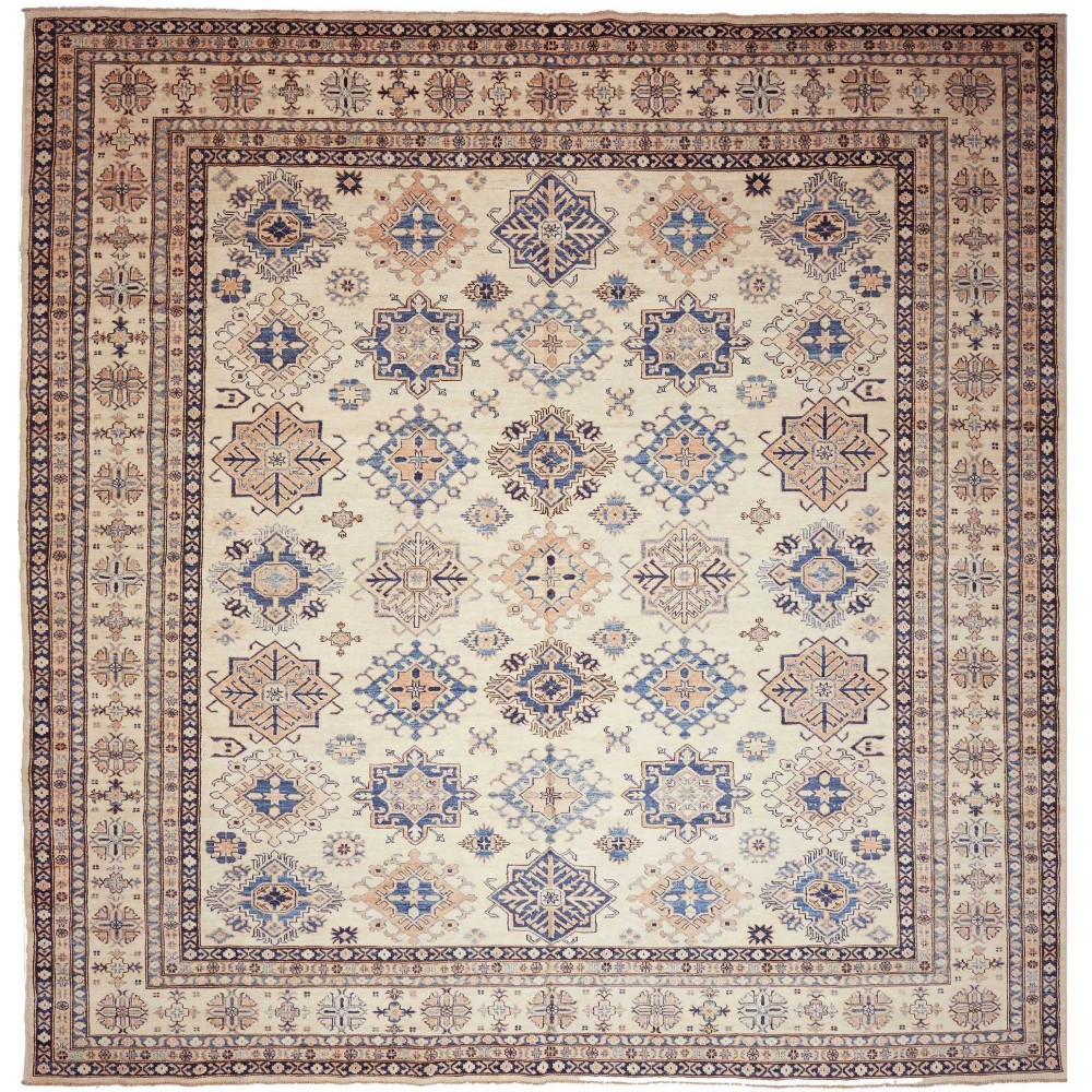 Tappeto Kazak Fine Pakistan beige grigio 302x307 Tappeto Kazak Fine Pakistan beige grigio 302x307