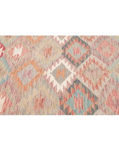 Tappeto Kilim Afghanistan marrone rosso 197x202