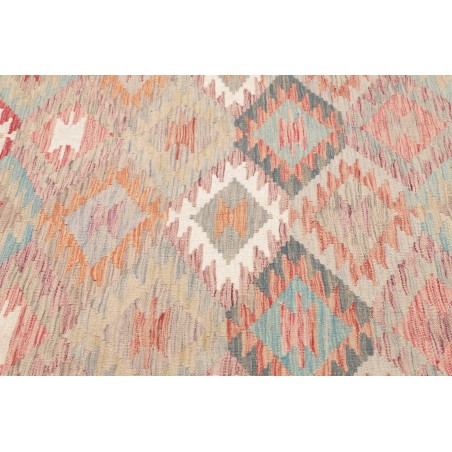 Tappeto Kilim Afghanistan marrone rosso 197x202