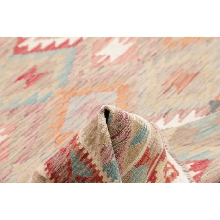 Tappeto Kilim Afghanistan marrone rosso 197x202