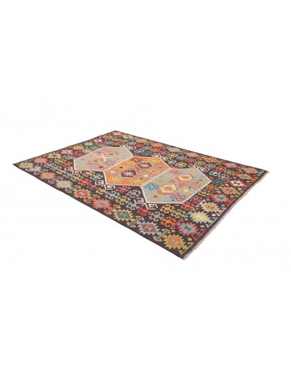 Tappeto Kilim Afghanistan marrone grigio 171x234