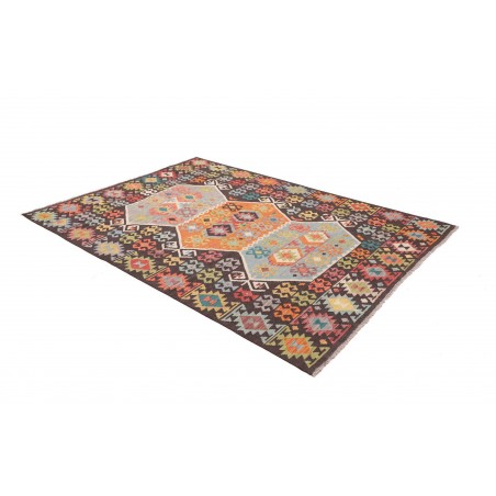 Tappeto Kilim Afghanistan marrone grigio 171x234
