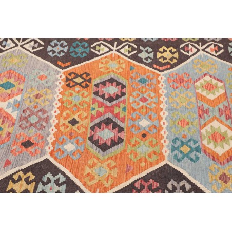 Tappeto Kilim Afghanistan marrone grigio 171x234