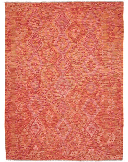 Tappeto Kilim Afghanistan rosso arancione 182x245