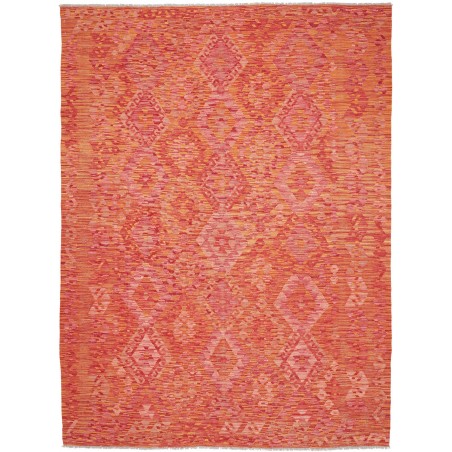 Tappeto Kilim Afghanistan rosso arancione 182x245