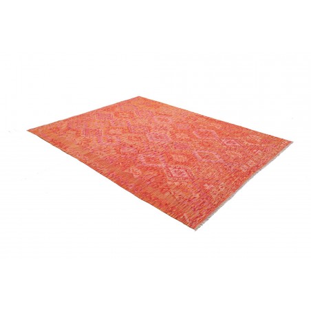 Tappeto Kilim Afghanistan rosso arancione 182x245