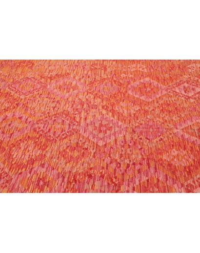 Tappeto Kilim Afghanistan rosso arancione 182x245