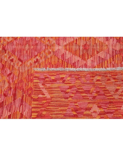 Tappeto Kilim Afghanistan rosso arancione 182x245