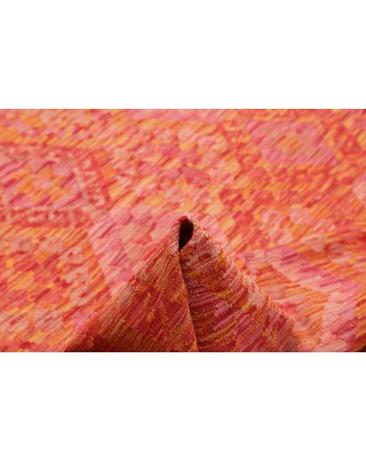 Tappeto Kilim Afghanistan rosso arancione 182x245